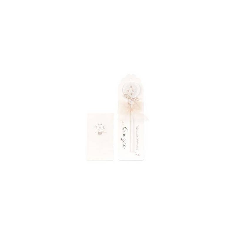 MATITA MONGOLFIERA CUORI BEIGE 1pz