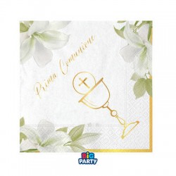 TOVAGLIOLI 25x25cm COMUNIONE GEOMETRIC 16pz