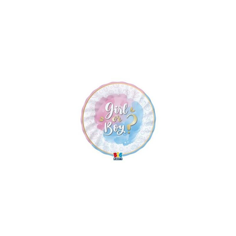 PIATTI IN CARTA ø20cm GENDER REVEAL 8pz