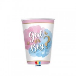 BICCHIERI IN CARTA 250cc GENDER REVEAL 8pz