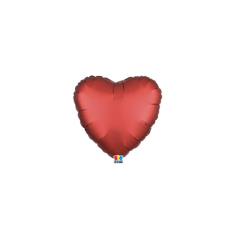 PALLONE MYLAR CUORE 18 45cm ROSSO SATIN