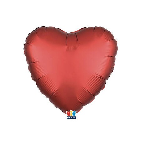 PALLONE MYLAR CUORE 18 45cm ROSSO SATIN