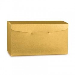 SCATOLA SEGRETO 4 BOTTIGLIE 32,5x17,5x18cm FIBRA ORO