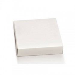 SCATOLA CASSETTO 12x12x3,2cm FIBRA BIANCO + DIVISORIO 10pz