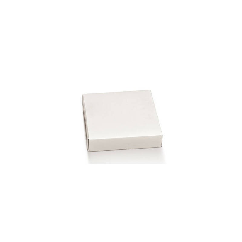SCATOLA CASSETTO 12x12x3,2cm FIBRA BIANCO + DIVISORIO 10pz