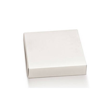 SCATOLA CASSETTO 12x12x3,2cm FIBRA BIANCO + DIVISORIO 10pz