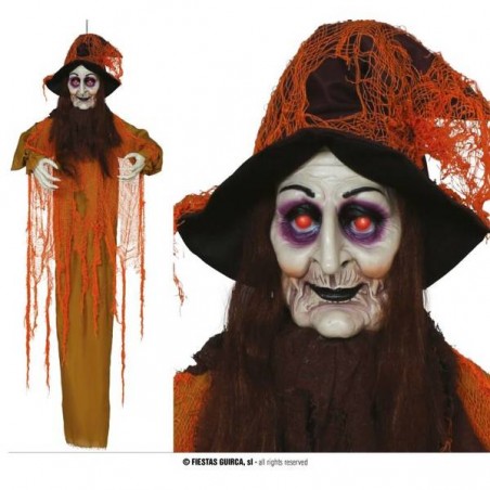 STREGA DA APPENDERE CON LUCE E MOVIMENTO 180cm