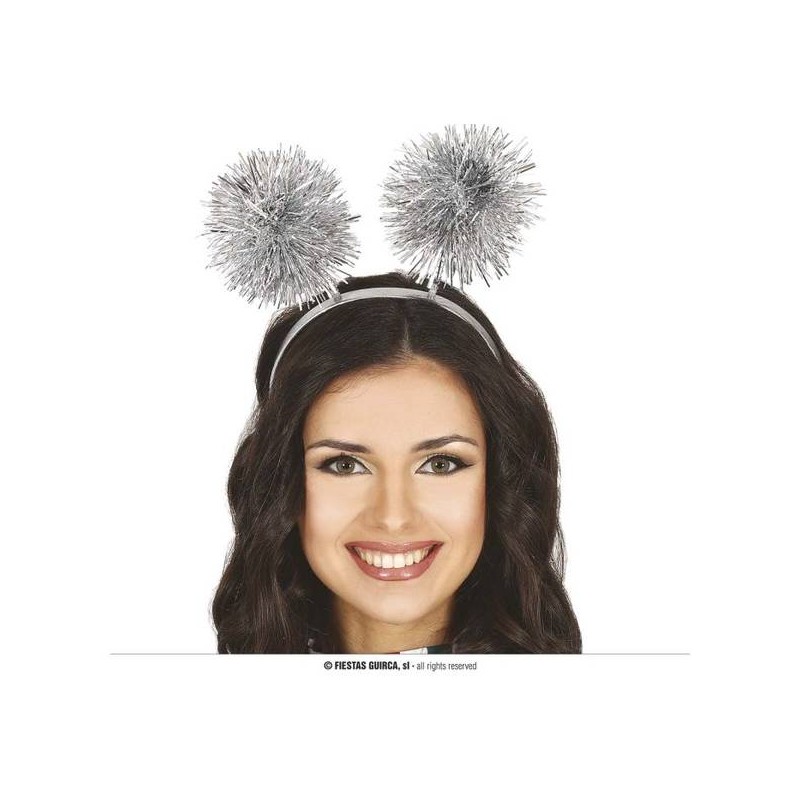 CERCHIETTO PON-PON ARGENTO