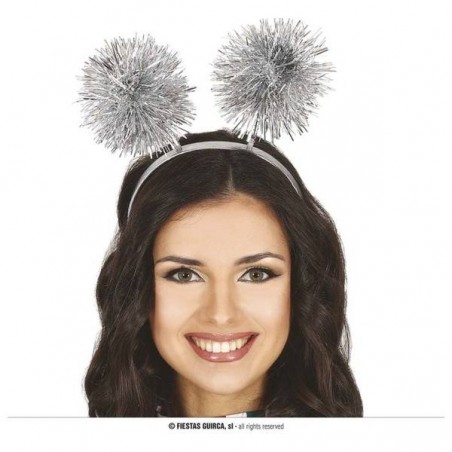 CERCHIETTO PON-PON ARGENTO