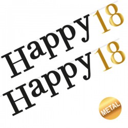 FESTONE HAPPY 18 ORO E NERO 2,2mt
