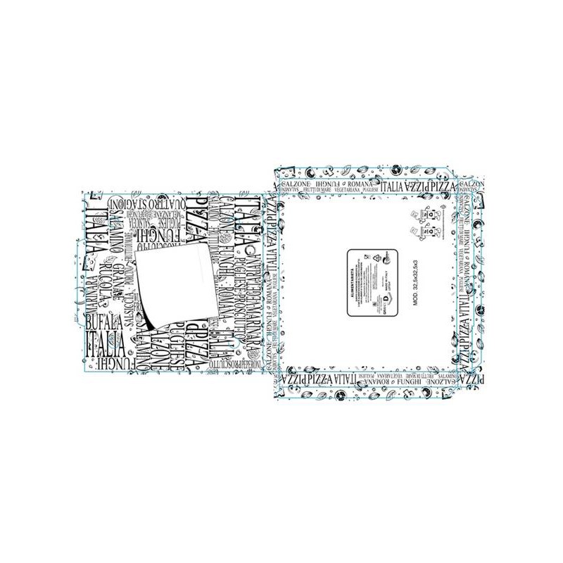 SCATOLE PIZZA 32,5x32,5x3cm 100pz BIANCO POST IT