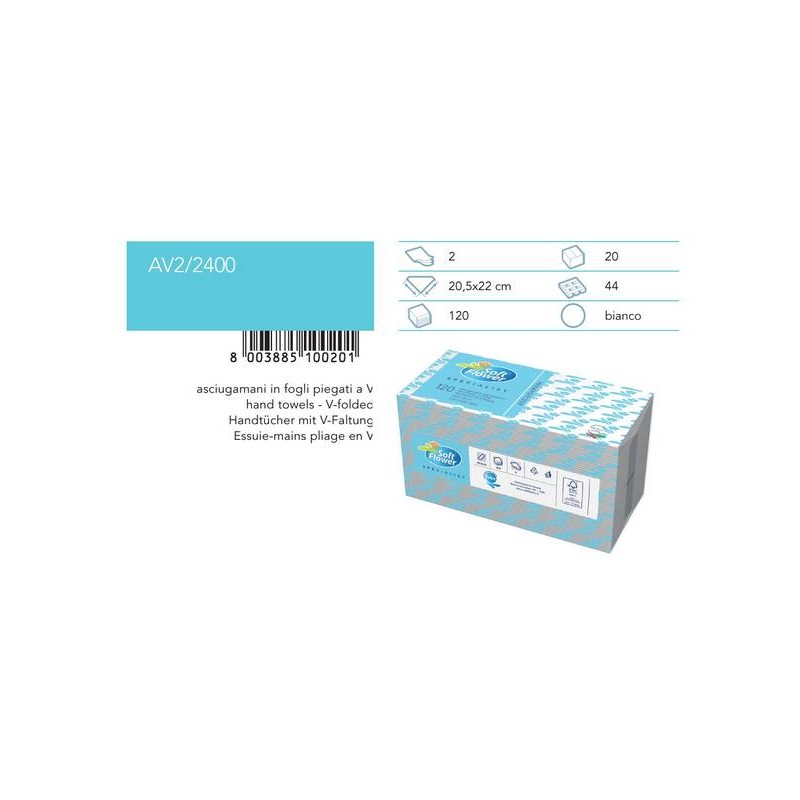 ASCIUGAMANI A V SOFT FLOWER 2400pz