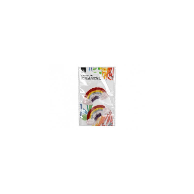 TOPPA CUCITO ARCOBALENO 2pz