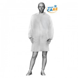Mr.Care - CAMICE LAB in PP 30gr/m² VELCRO col.BIANCO TG.L 1pz