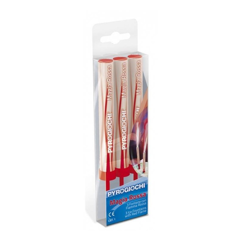 CANDELOTTI TORTA MAGIA ROSSO 3pz