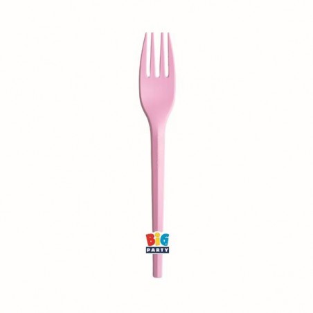 FORCHETTE ECOLOR CPLA 16cm ROSA 20pz