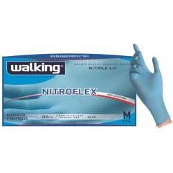 GUANTI NITROFLEX WALKING SENZA POLVERE TG.L 100pz