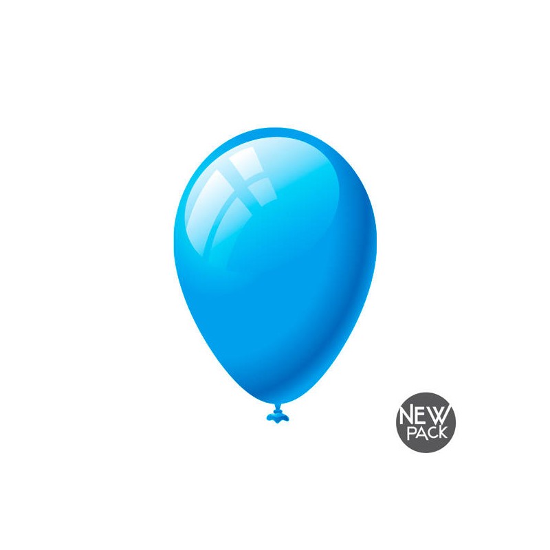 PALLONCINI IN LATTICE 28cm CELESTE 16pz
