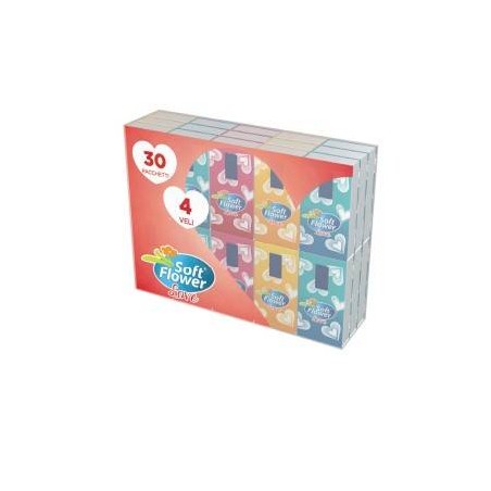 FAZZOLETTI 4V LOVE SOFT FLOWER 30pz