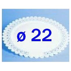 VASSOIO TRINATO BIANCO ø22