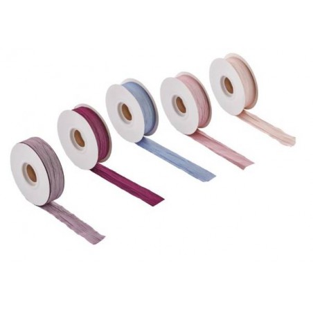 NASTRO WRINKLED SATIN mm25x50mt LIGHT CREMA
