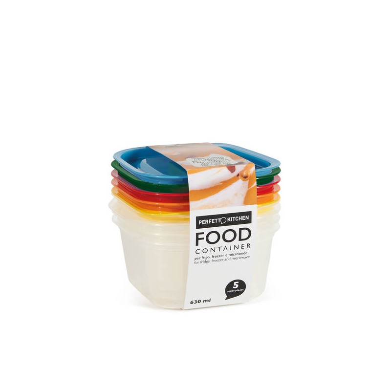 CONTENITORE ALIMENTARE 15x13,7x6,9 630ml 5pz