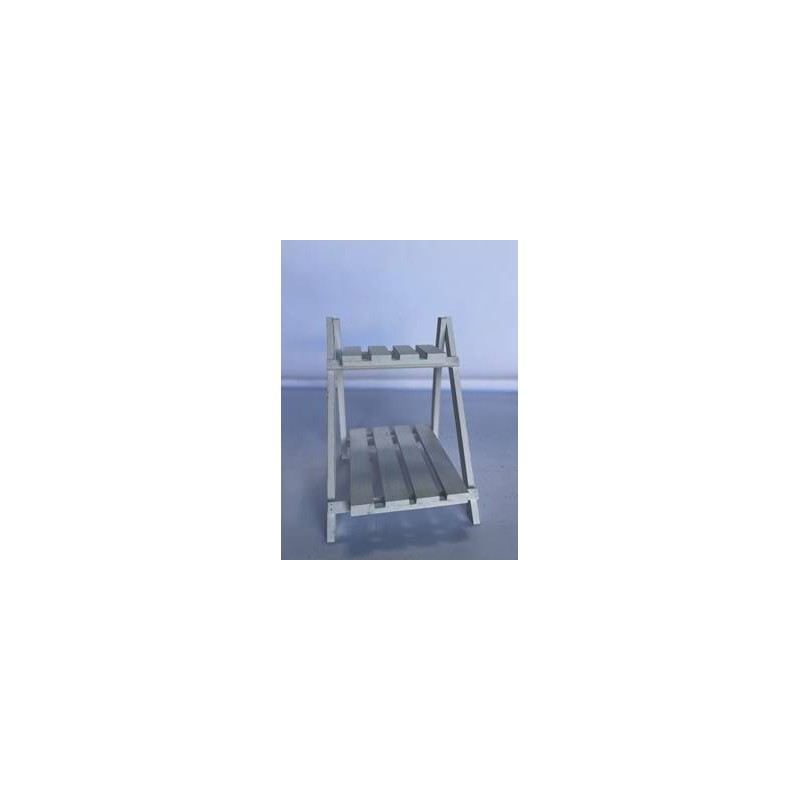 ALZATINA PORTASPEZIE LEGNO 2 RIPIANI 21x22x26cm WHITE