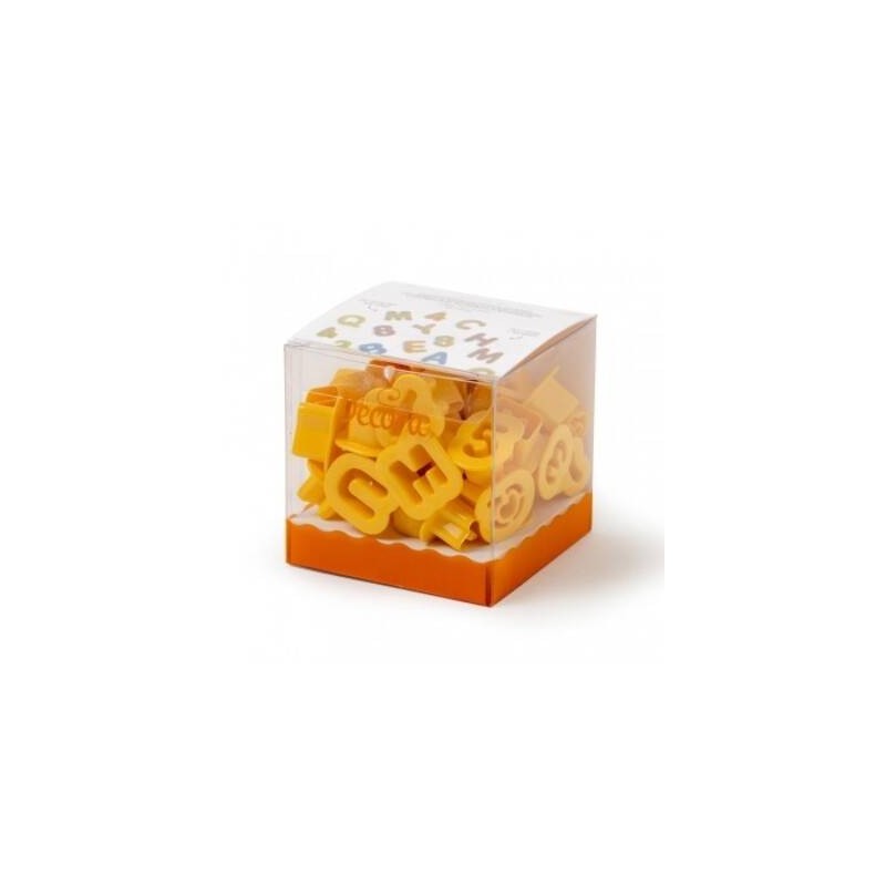 SET TAGLIAPASTA NUMERI E LETTERE PICCOLI 2x1,6cm 36pz