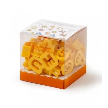 SET TAGLIAPASTA NUMERI E LETTERE PICCOLI 2x1,6cm 36pz