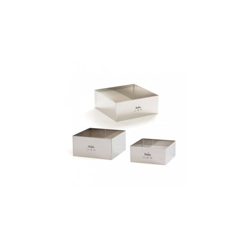 QUADRATO INOX 15x15x4,5cm
