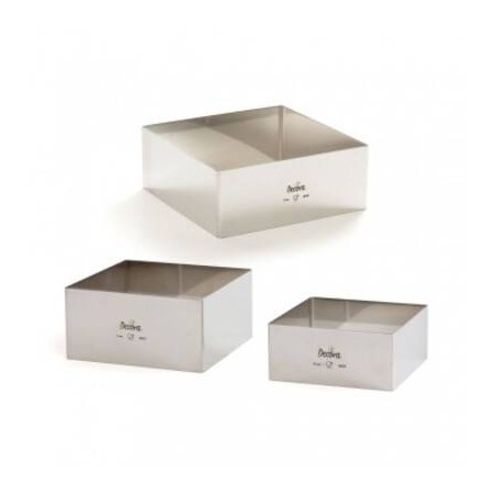 QUADRATO INOX 15x15x4,5cm