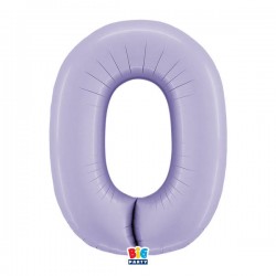 PALLONE NUMERO 0 MYLAR 102cm 40 LILLA
