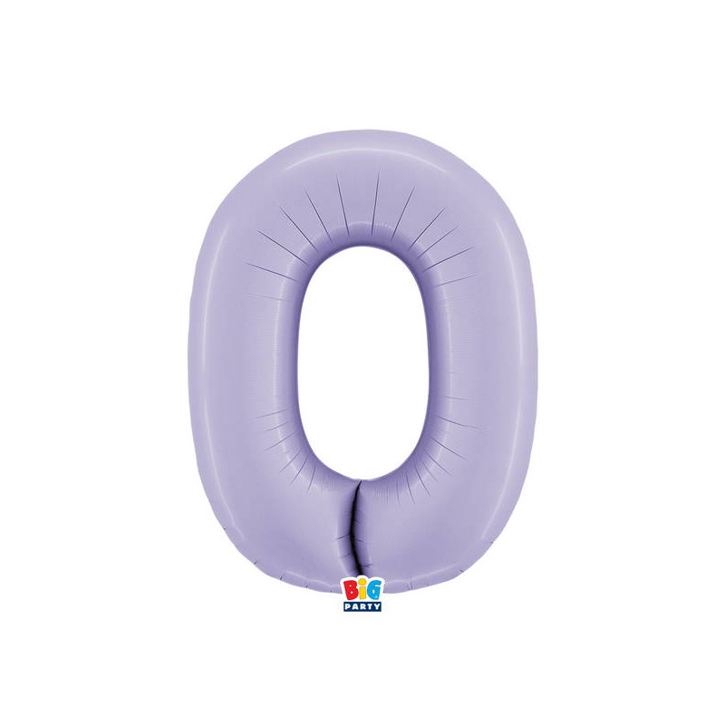 PALLONE NUMERO 0 MYLAR 102cm 40 LILLA