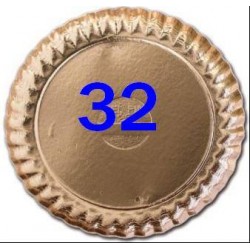 VASSOIO CARTONE ORO TONDO ø32 3 PEZZI