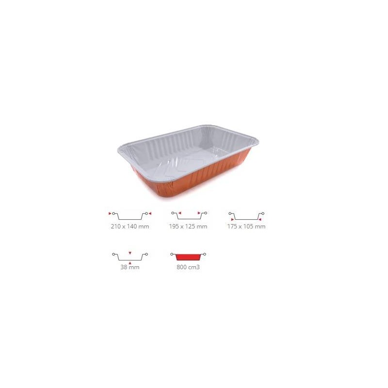 TEGLIA ALLUMINIO BIANCO/RAME 2/3 prz 100PZ R1G CONTITAL