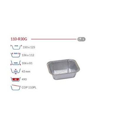 TEGLIA ALLUMINIO BIANCO/RAME 6 PRZ 50PZ R2G CONTITAL