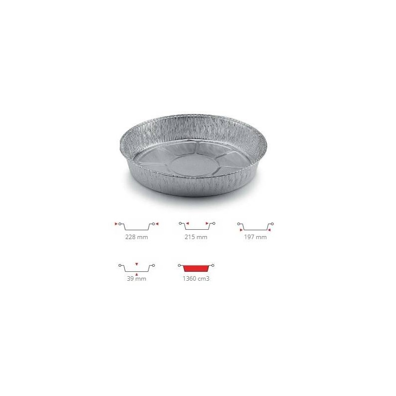 TEGLIA ALLUMINIO TONDA C3G 100pz CONTITAL