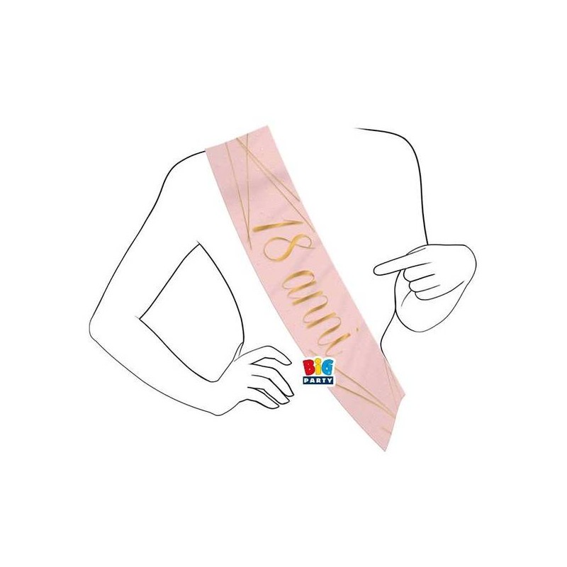 FASCIA METALLIZZATA 18ANNI ROSE