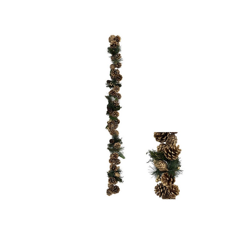 GHIRLANDA PIGNE ORO 120cm