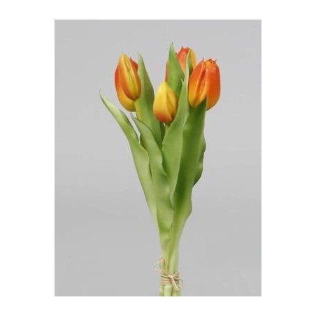 BOUQUET TULIPANI ARANCIO 30cm 5pz