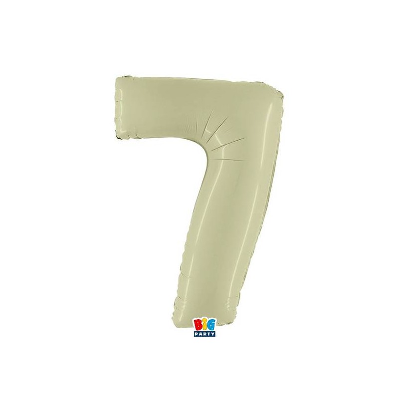 PALLONE NUMERO 7 MYLAR 102cm 40 VERDE OLIVA