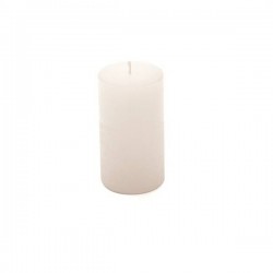 MOCCOLO TONDO CERA BIANCO 6x10cm RUSTICO