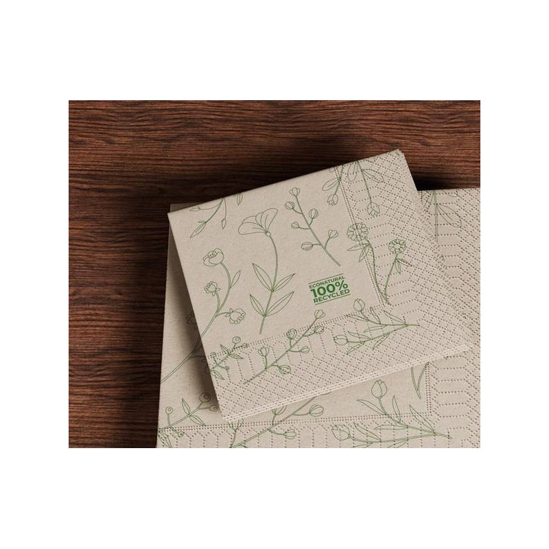 TOVAGLIOLI 24x24 FLORA NATURAL 2V 100pz