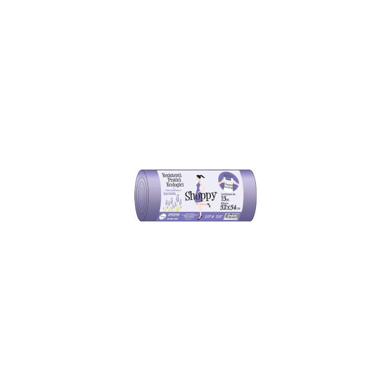 SACCHI NU SHOPPY C/MANIGLIE 52x70cm (52x54cm)  PROFUMATI 15pz PROFUMO DI LAVANDA