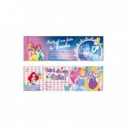 BLOCCHETTO INVITI PRINCIPESSE 10pz