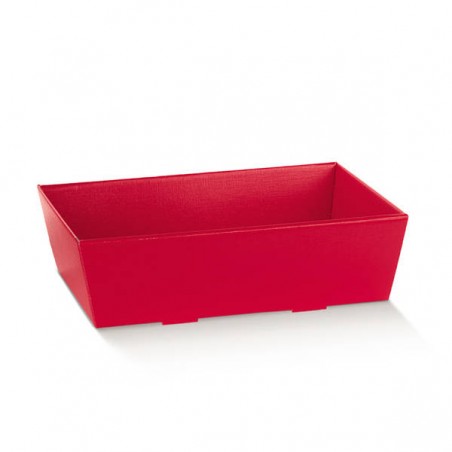 VASSOIO CONICO 40x30x11,5cm FIBRA ROSSO