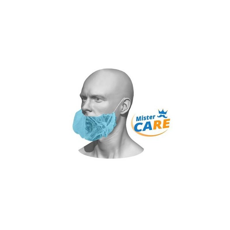 Mr.Care - COPRIBARBA PP C/ELASTICO NUCA 10gr/mq AZZURRO 100pz