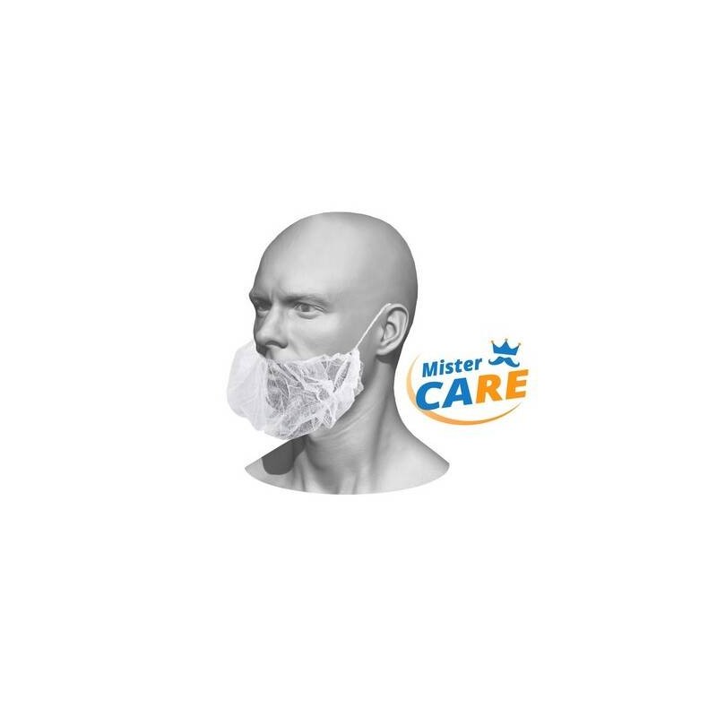 Mr.Care - COPRIBARBA PP C/ELASTICO NUCA 10gr/mq BIANCO 100pz