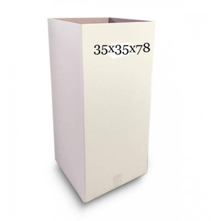 BOX CARTONE RIFIUTI 35x35x78cm 95LT BIANCO ECO