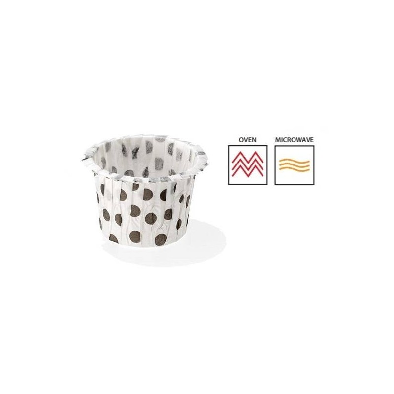 PIROTTINI MUFFIN 30x30mm POIS NERO 120pz
